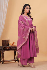 Pure Mul slub with beautiful yoke and pretty dupatta