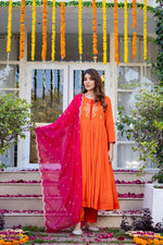 Premium chinon party wear suit set