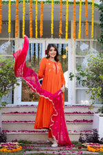 Premium chinon party wear suit set