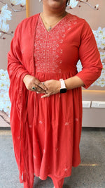 Premium cotton embroidered suit set