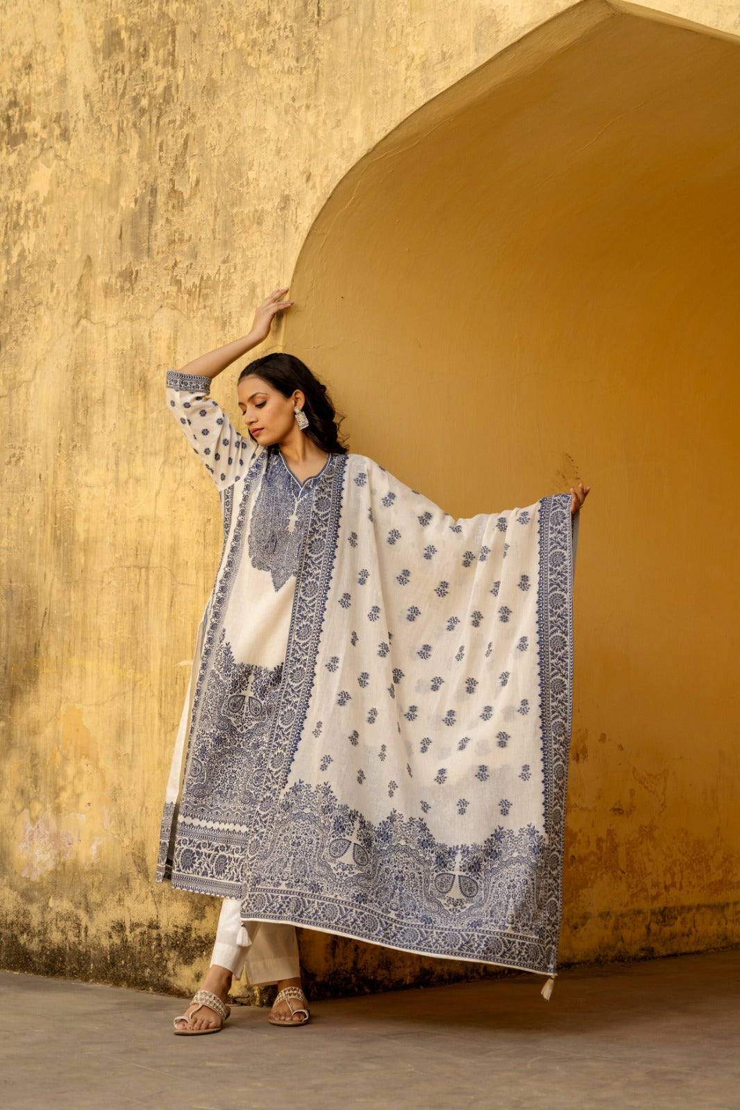 Pure jamdani lining suit set