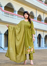 Restocked on high demand !Pure cotton embroidered suit set