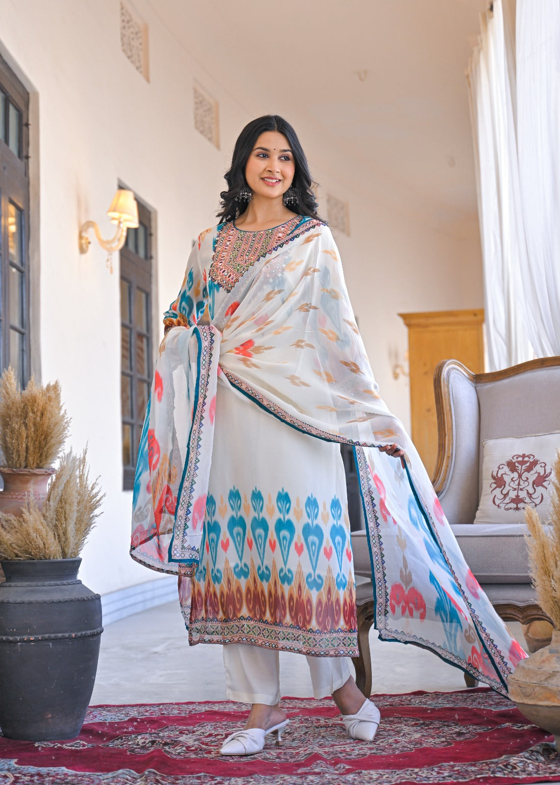 Pretty georgette lining suit set