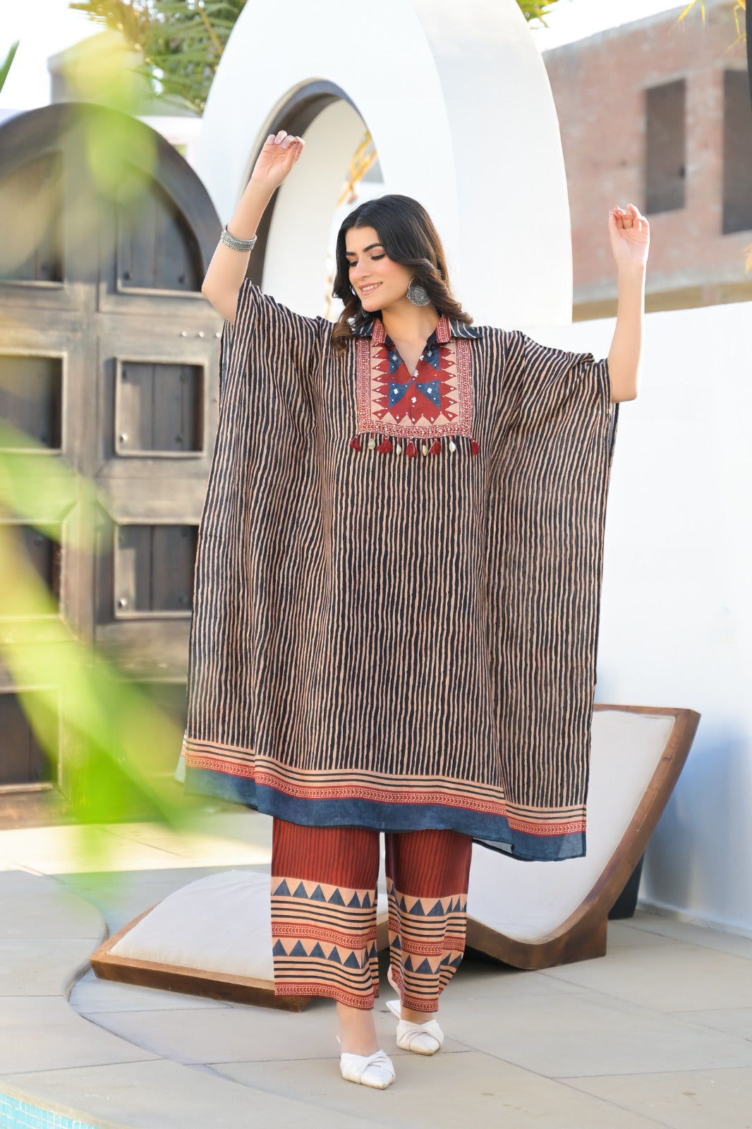 Super pretty gorgeous Mul silk kaftan co ord set