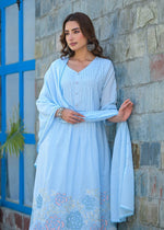 Premium dobby cotton lining embroidered suit set