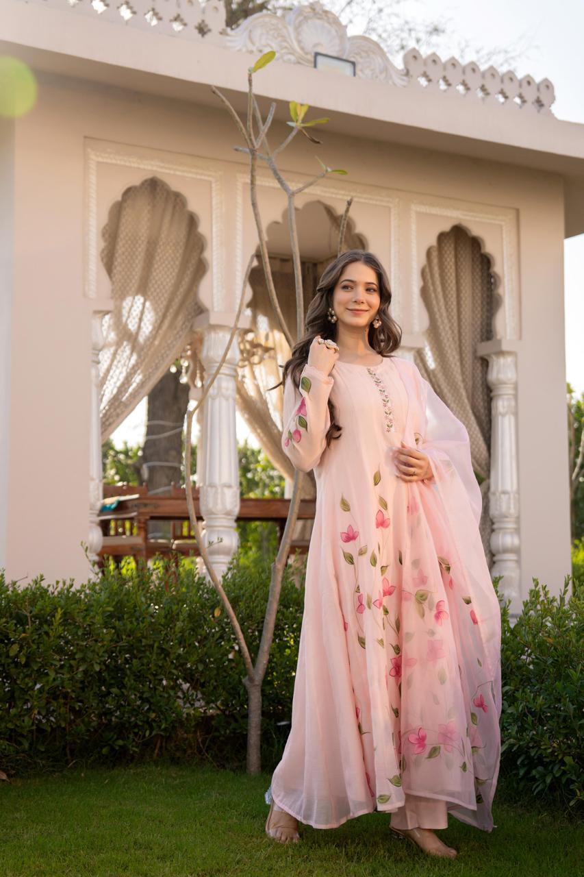 New in!Wow Mul Chanderi in pink
