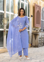 Super premium cotton embroidered suit set