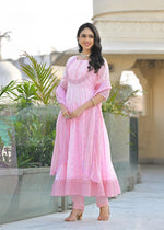 Pretty georgette fully embroidered lining Anarkali suit comfort fit