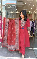 Wow pure cotton suit set in red