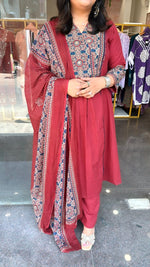 Wow pure cotton suit set in red