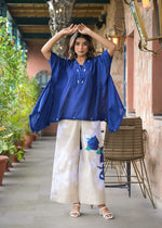 Restocked !! Blue shantoon on kaftan top paired with cotton pant !! Dispatch in 15 Days !!