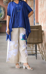 Restocked !! Blue shantoon on kaftan top paired with cotton pant !! Dispatch in 15 Days !!
