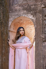 Elegant soft and classy embroidery suit set in pink