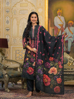 Digital printed lining Mul Chanderi suit set