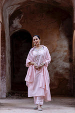 Elegant soft and classy embroidery suit set in pink