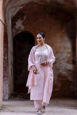 Elegant soft and classy embroidery suit set in pink