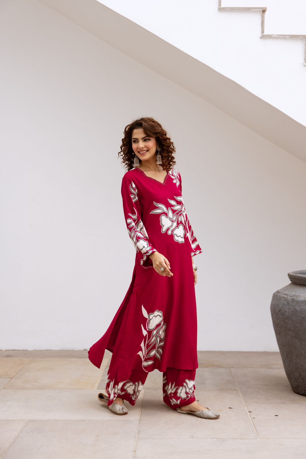 Super pretty slub cotton with four pocket kurta pant