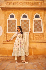 Wow handloom cotton with heavy embroidery on yoke and brush painted all over the piece!