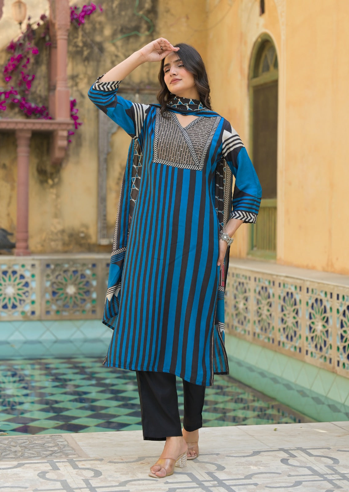 Wow Mul silk lining suit set !