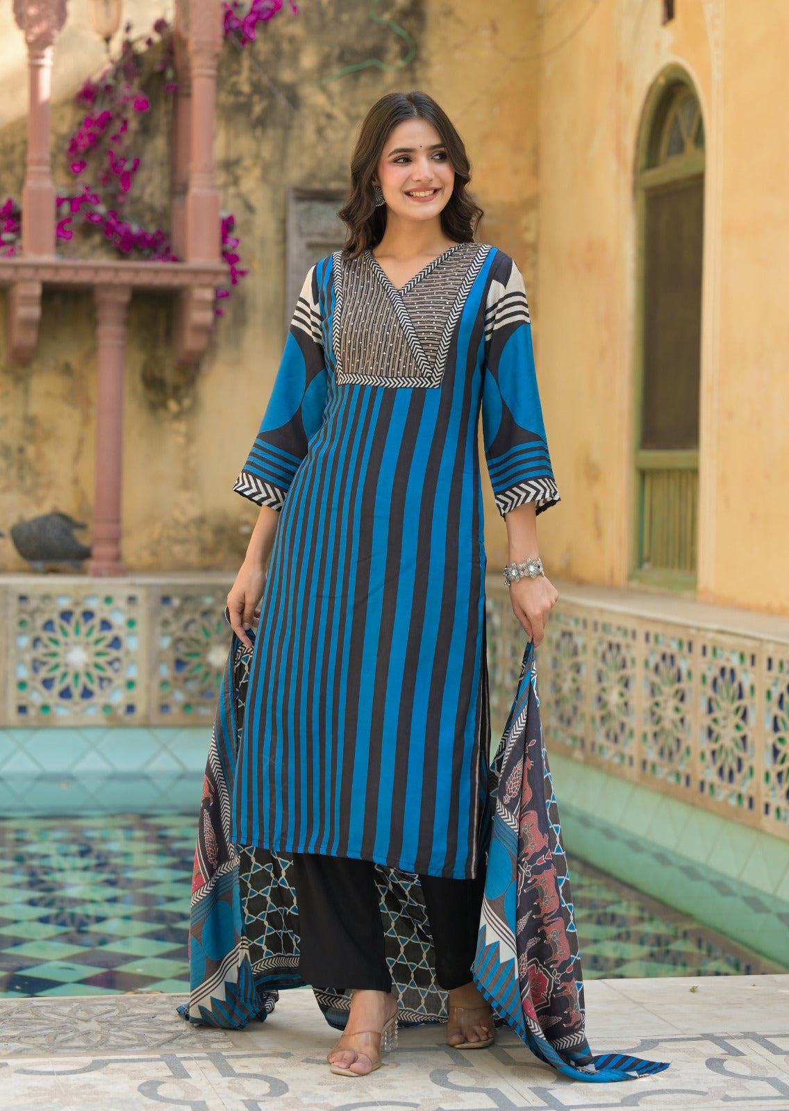 Wow Mul silk lining suit set !
