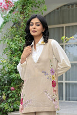 Restocked!! Wow jute cotton embroidered co ord set