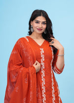 Pure cotton fully embroidered suit set