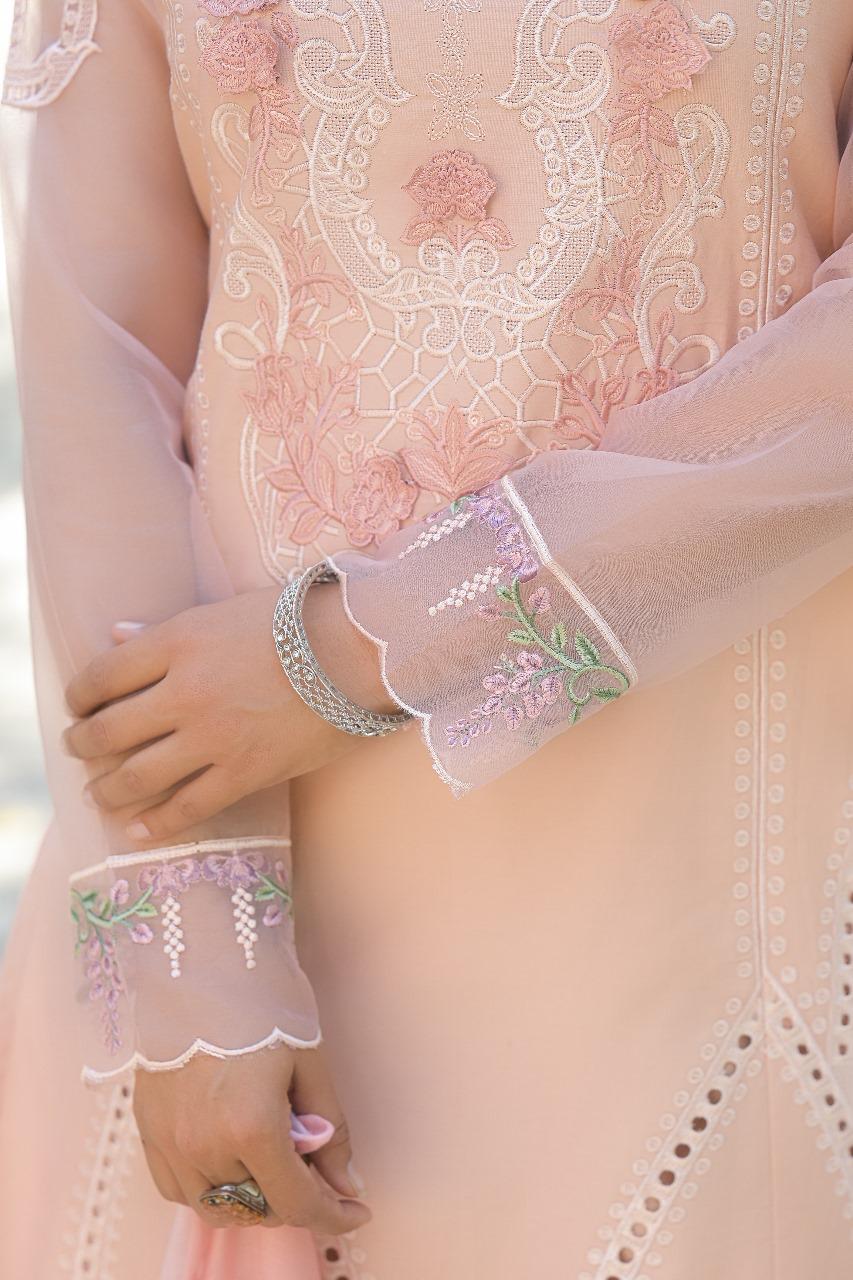 Premium cotton lace detailing suit set