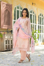 Premium cotton lace detailing suit set