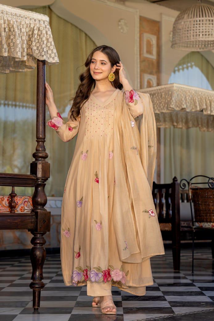 Smart Mul Chanderi suit set