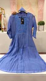 Wow lining embroidered Mul Chanderi suit
