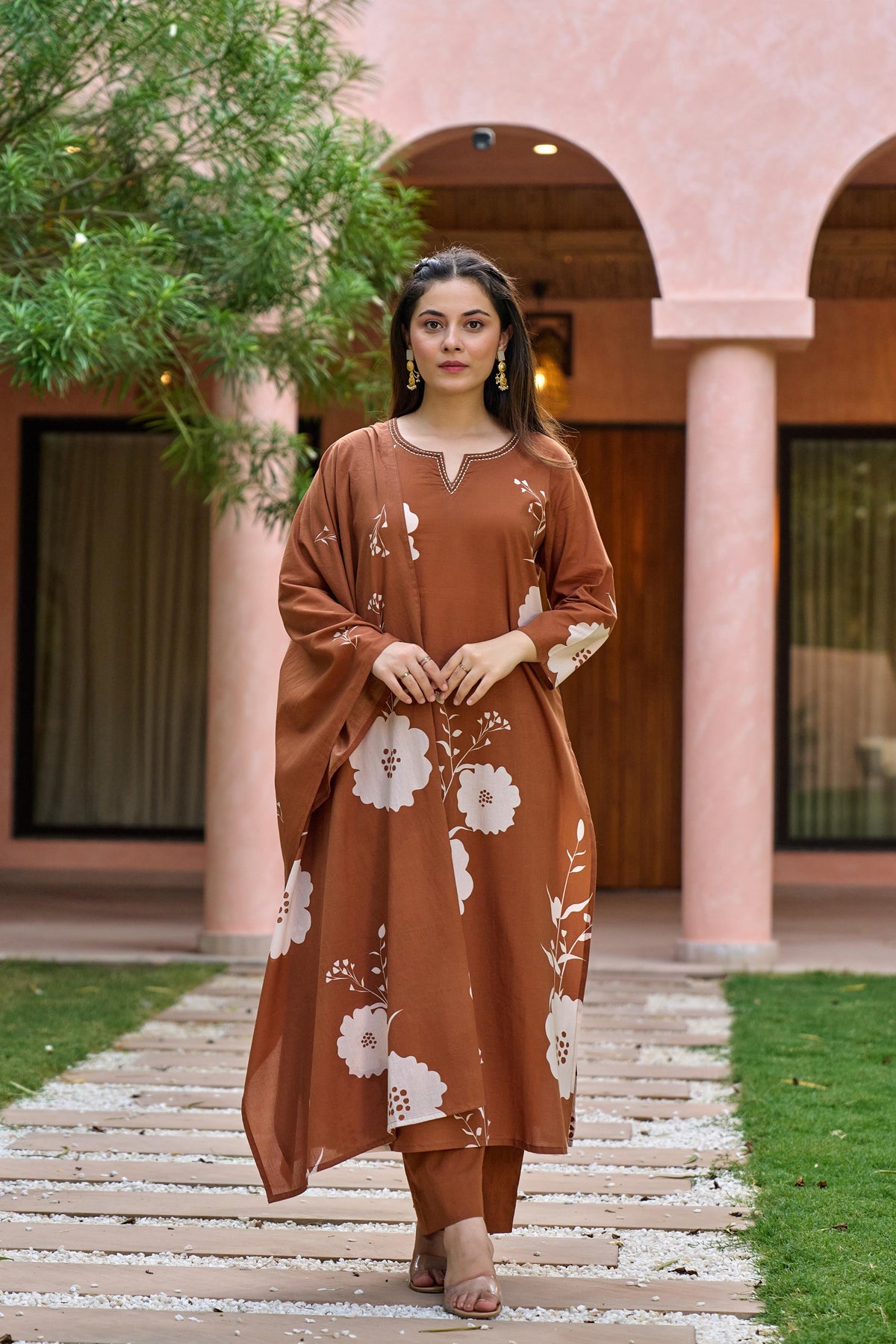 Smart cotton digital printed full suit