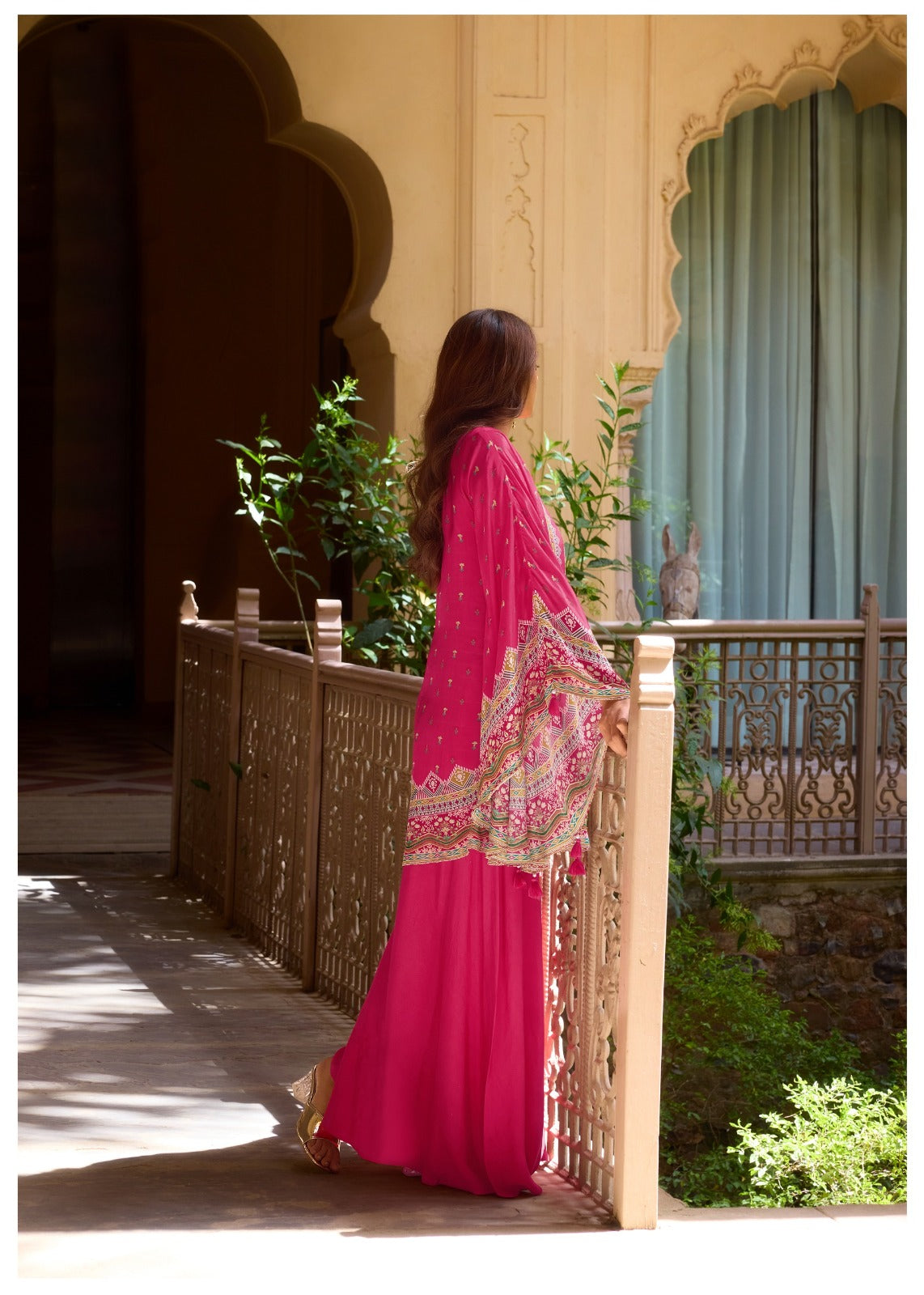 Pure crepe designer palazzo set