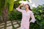 Smart appliqué Shifli co ord set in pink