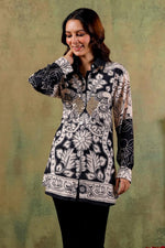 Pure crepe embellished shirt