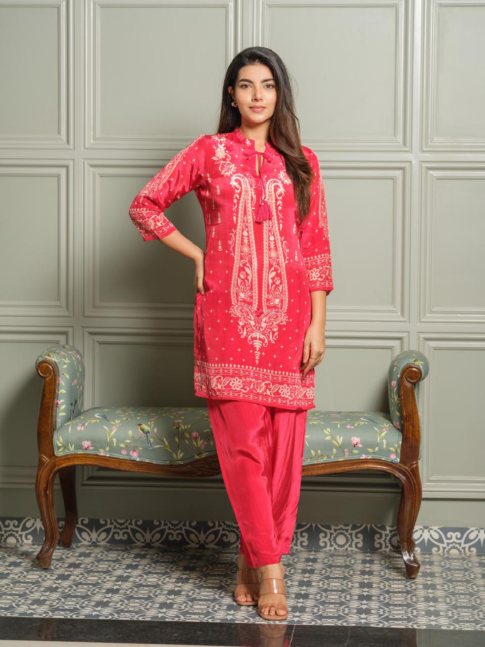Pure crepe designer co ord