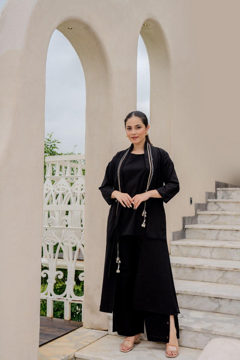 Designer cotton jacket pattern co ord set
