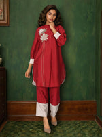 Appliqué work Zari detailing Co ord set