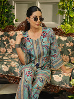 Pure crepe digital printed kurta pant