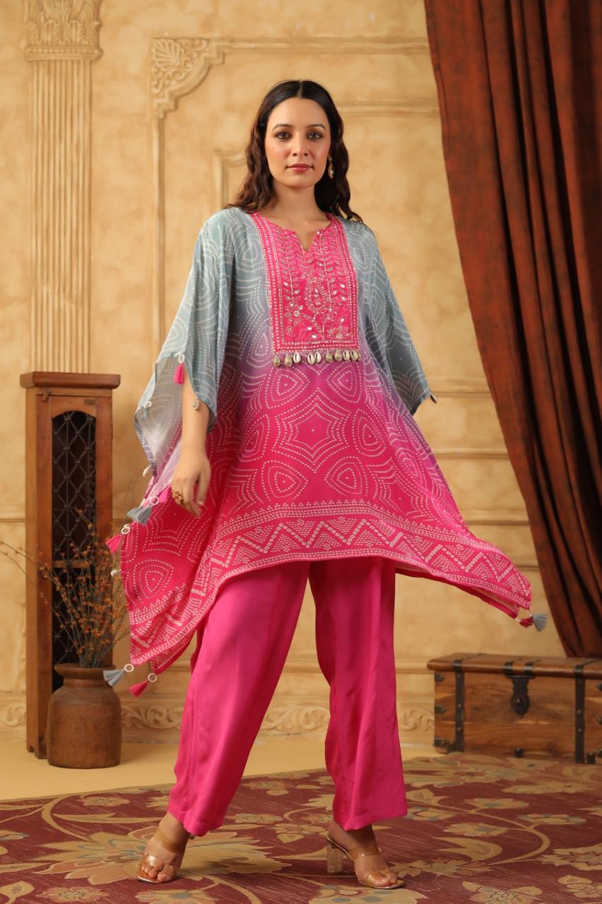 Pretty crepe designer co ord set