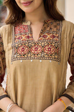 Kalamkari back Mul silk kurta pant