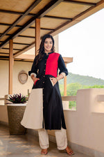 Designer pocket cotton kurta pant