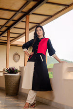 Designer pocket cotton kurta pant