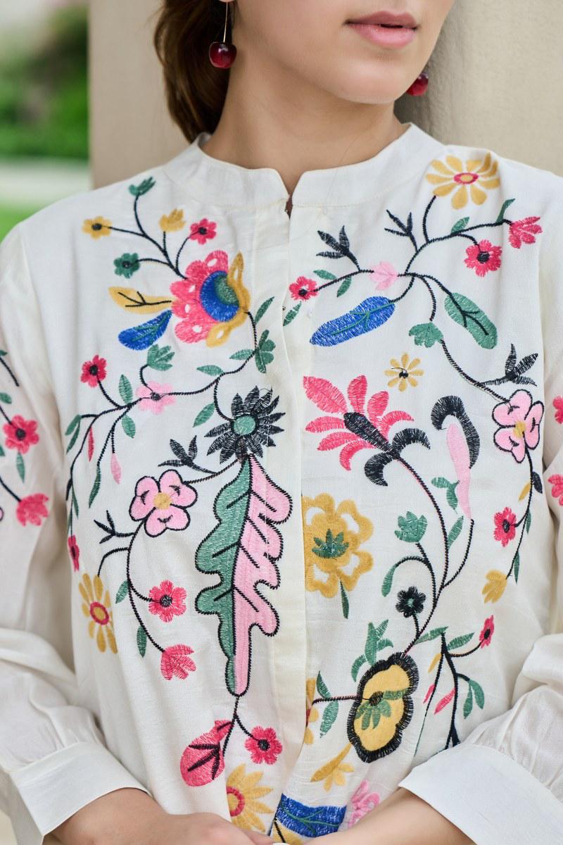 Wow mulchanderi embroidered co ord