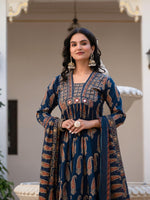 Blue cotton full suit set