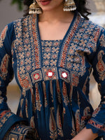 Blue cotton full suit set