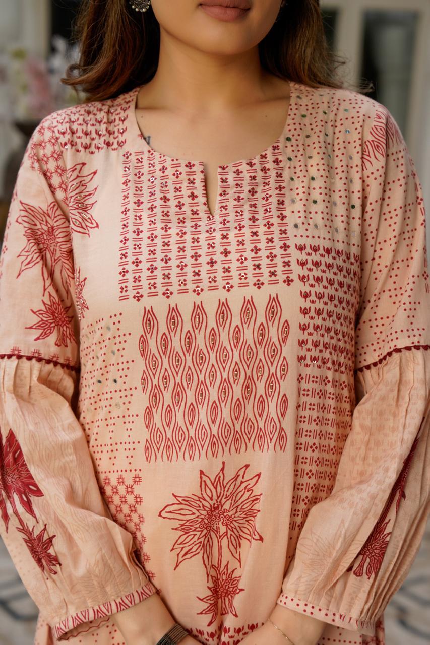 Super stylish cotton kurta pant