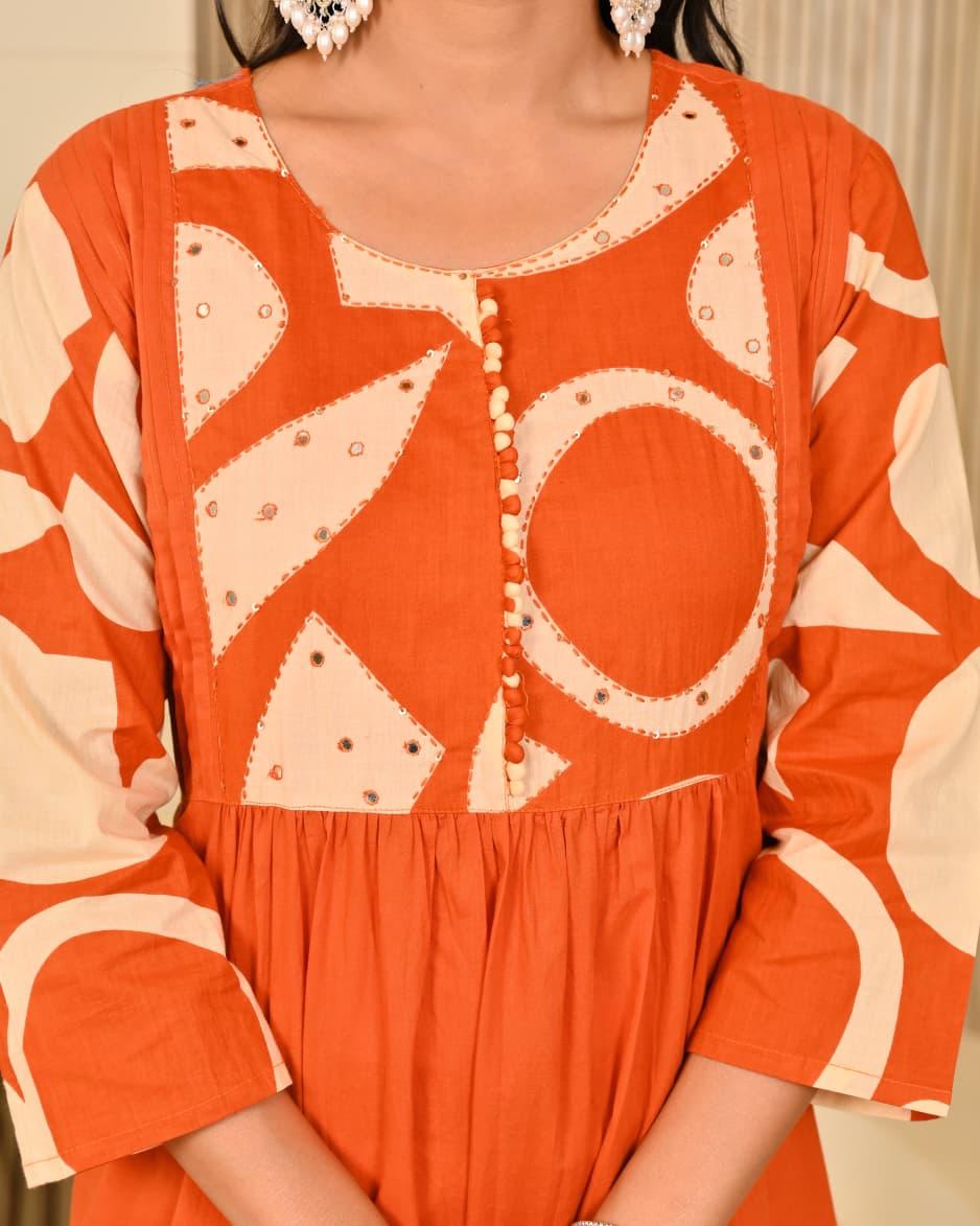 Pretty pretty cotton rust suit set