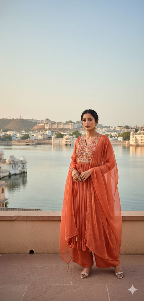 Super pretty chinon handwork suit set