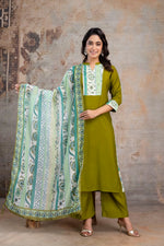 Pretty pretty bemberg muslin suit set in green