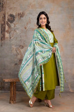 Pretty pretty bemberg muslin suit set in green